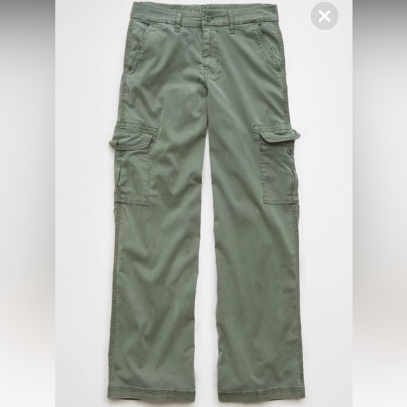 American Eagle Mid-Rise Baggy Wide Leg Women’s Cargo Pant - Picture 8 of 8